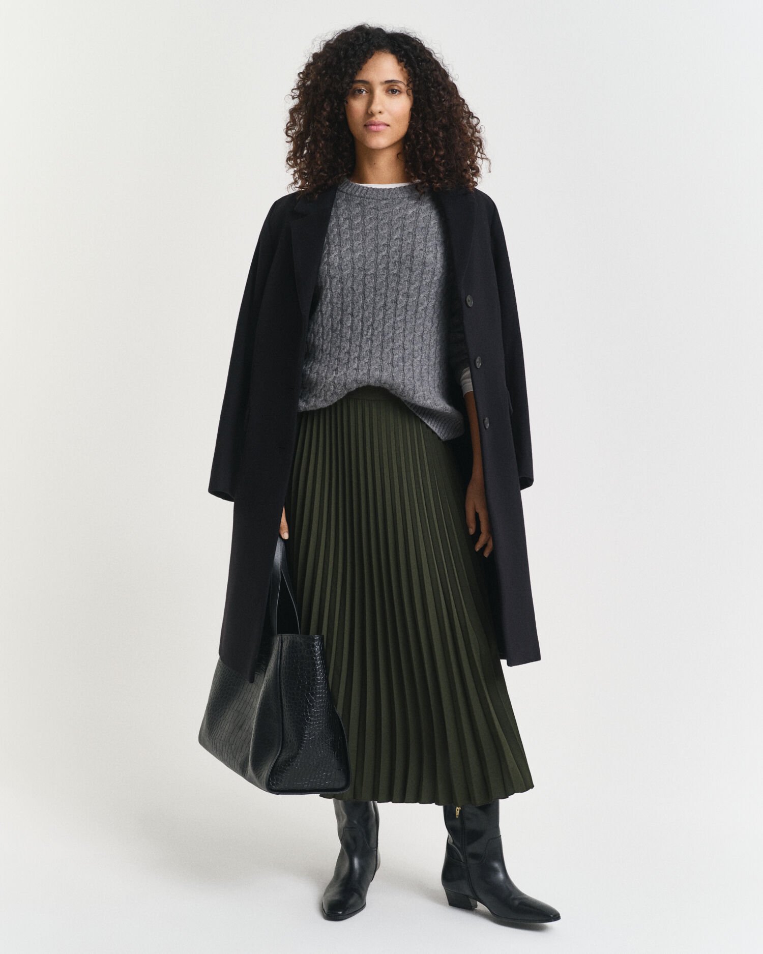 Gonna midi plissettata