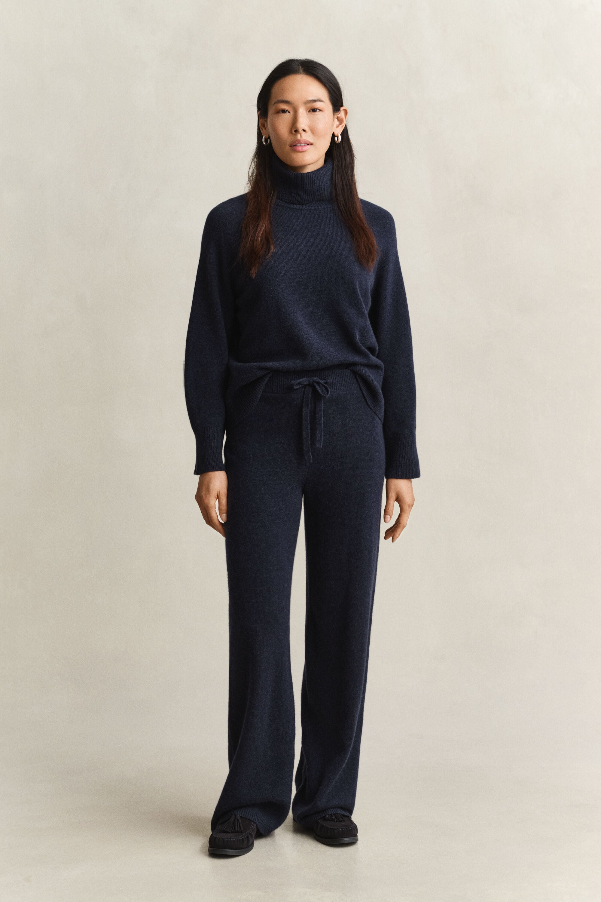 Pantaloni in lana misto cashmere