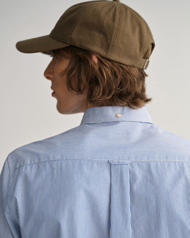 Camicia in broadcloth a righe Banker regular fit