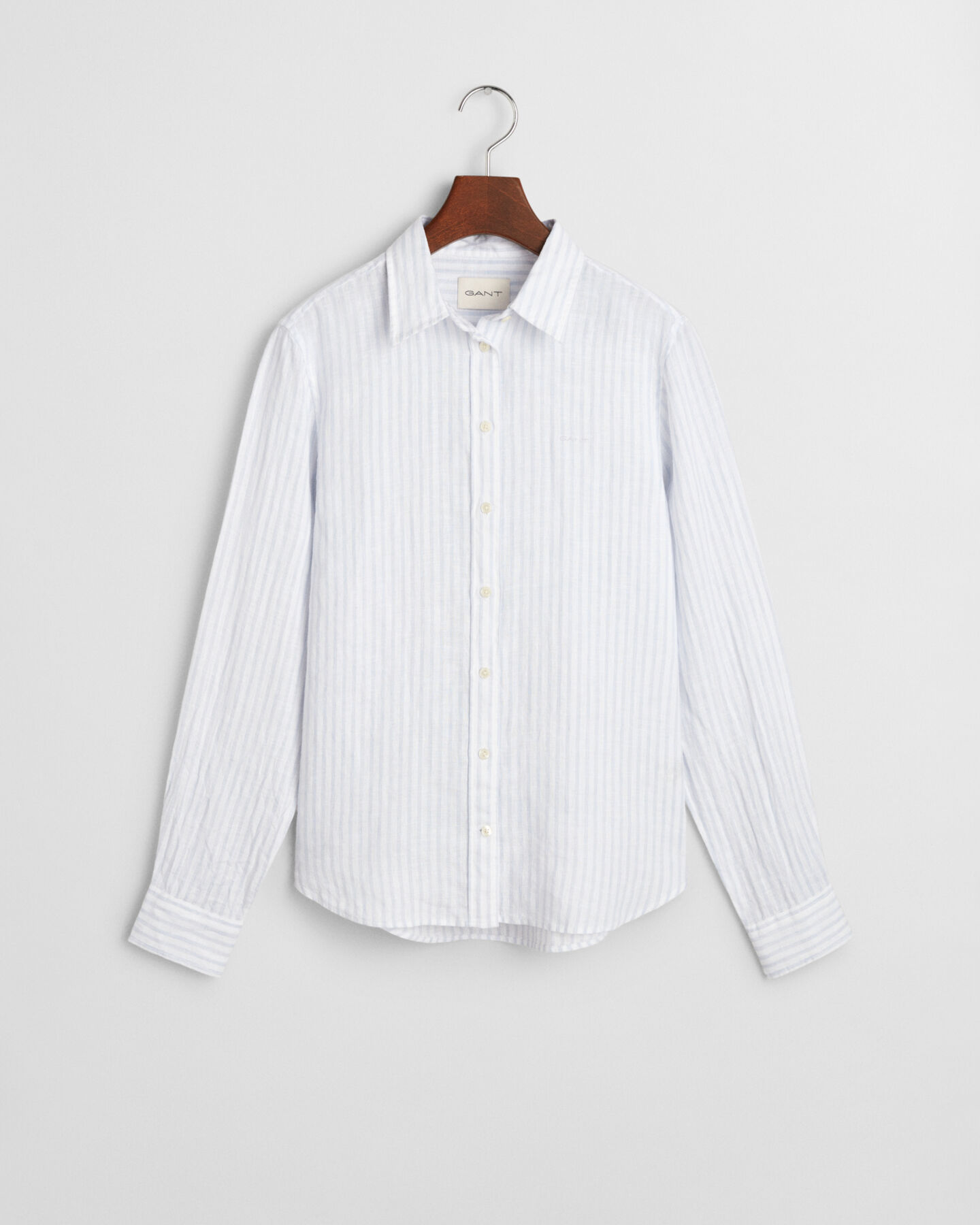 Camicia di lino a righe regular fit