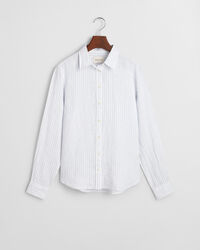 Camicia di lino a righe regular fit