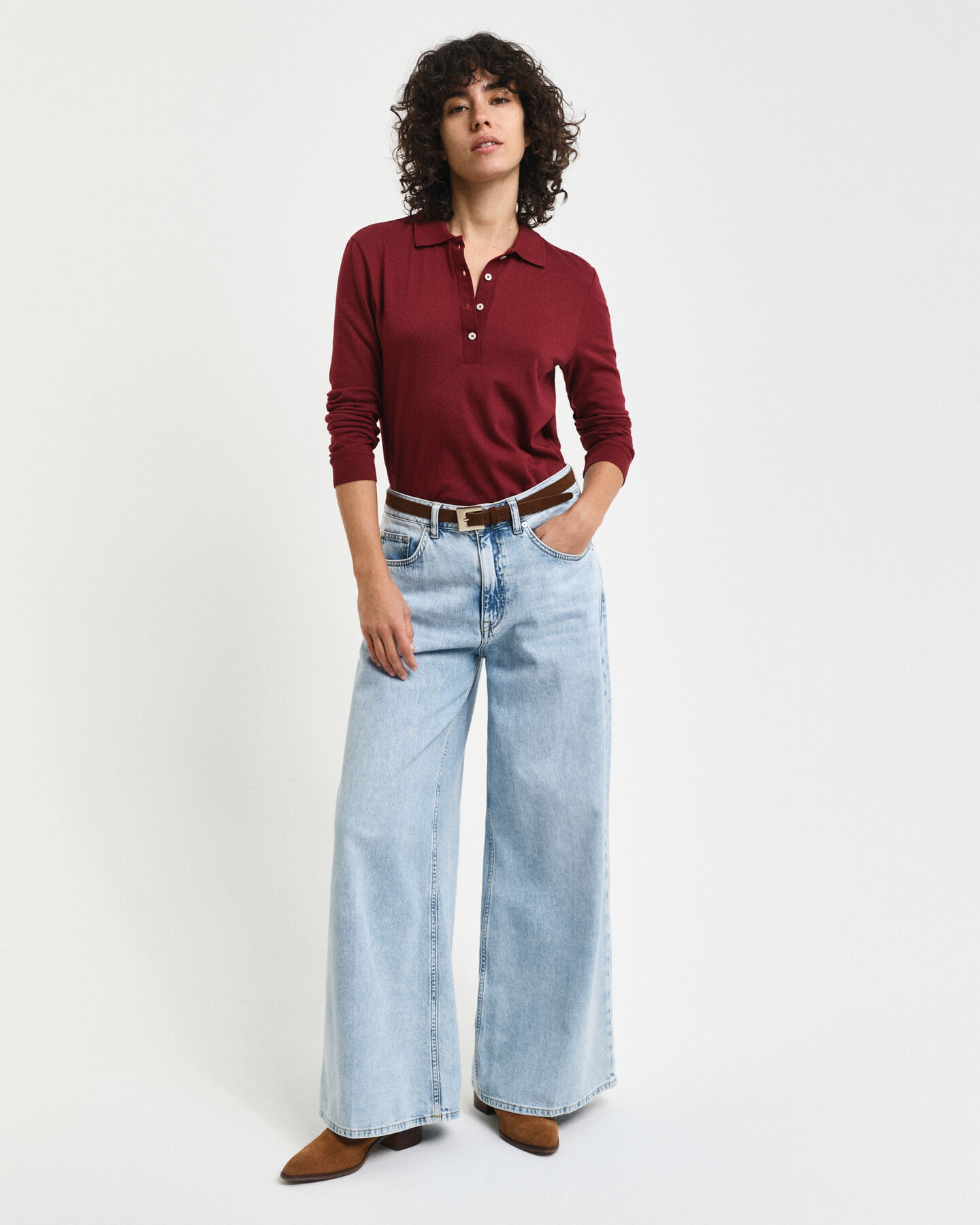 Polo maniche lunghe senza cuciture