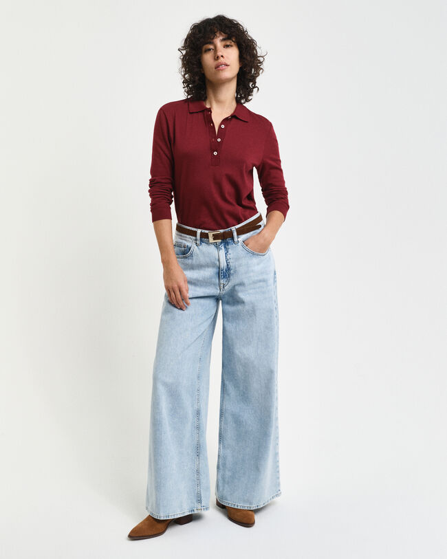 Polo maniche lunghe senza cuciture