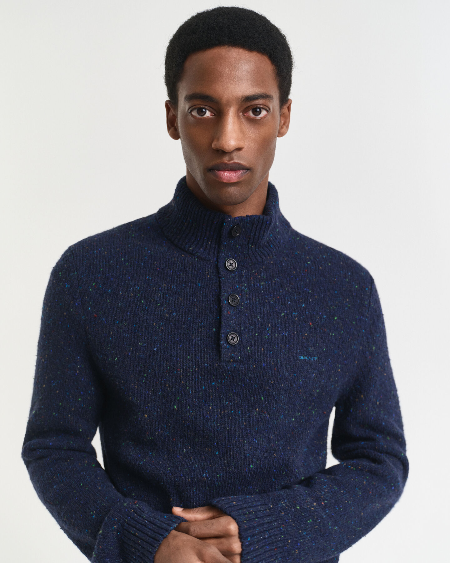 Maglia Nepps in misto lana con abbottonatura parziale