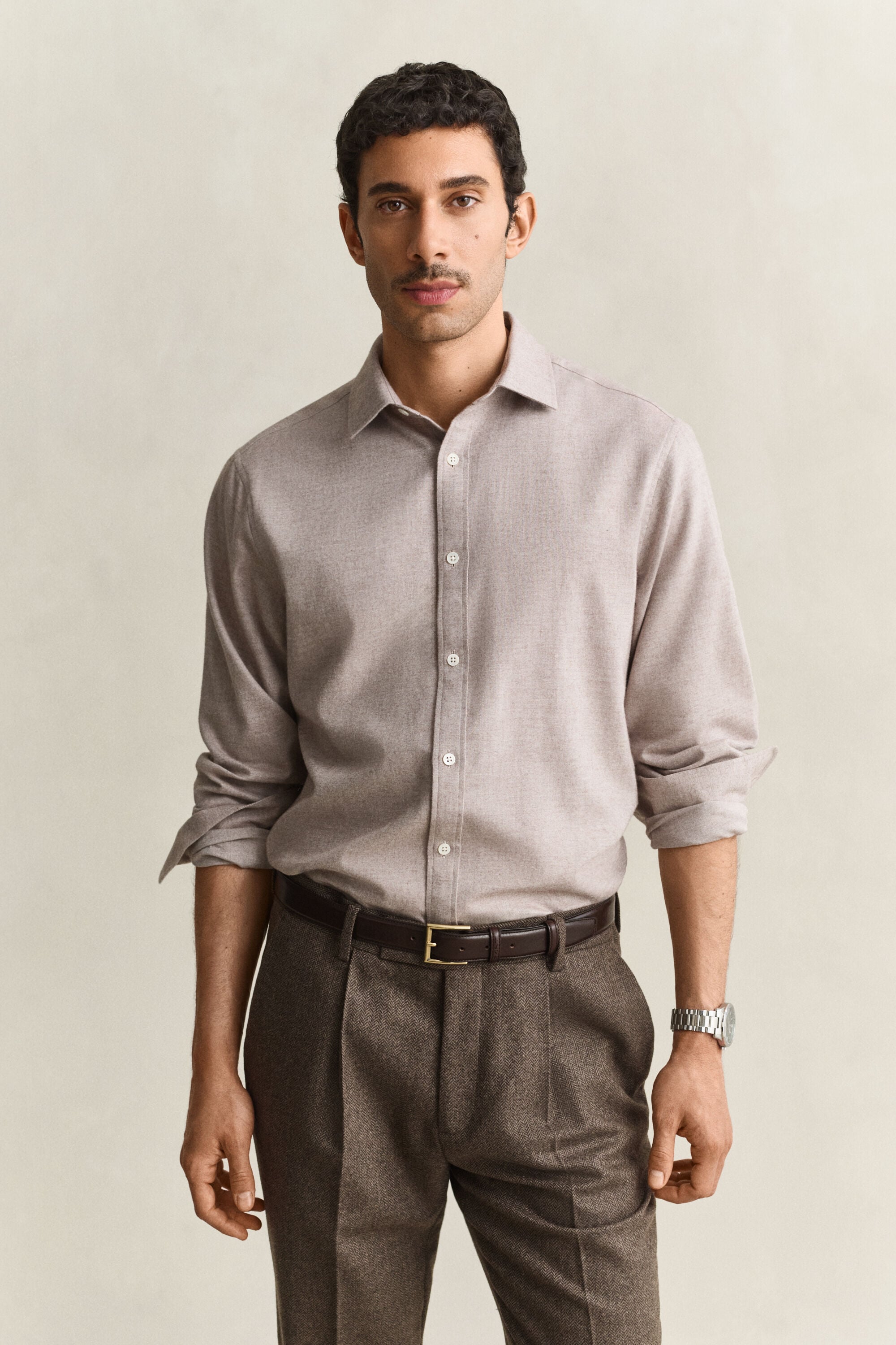Camicia in flanella mélange