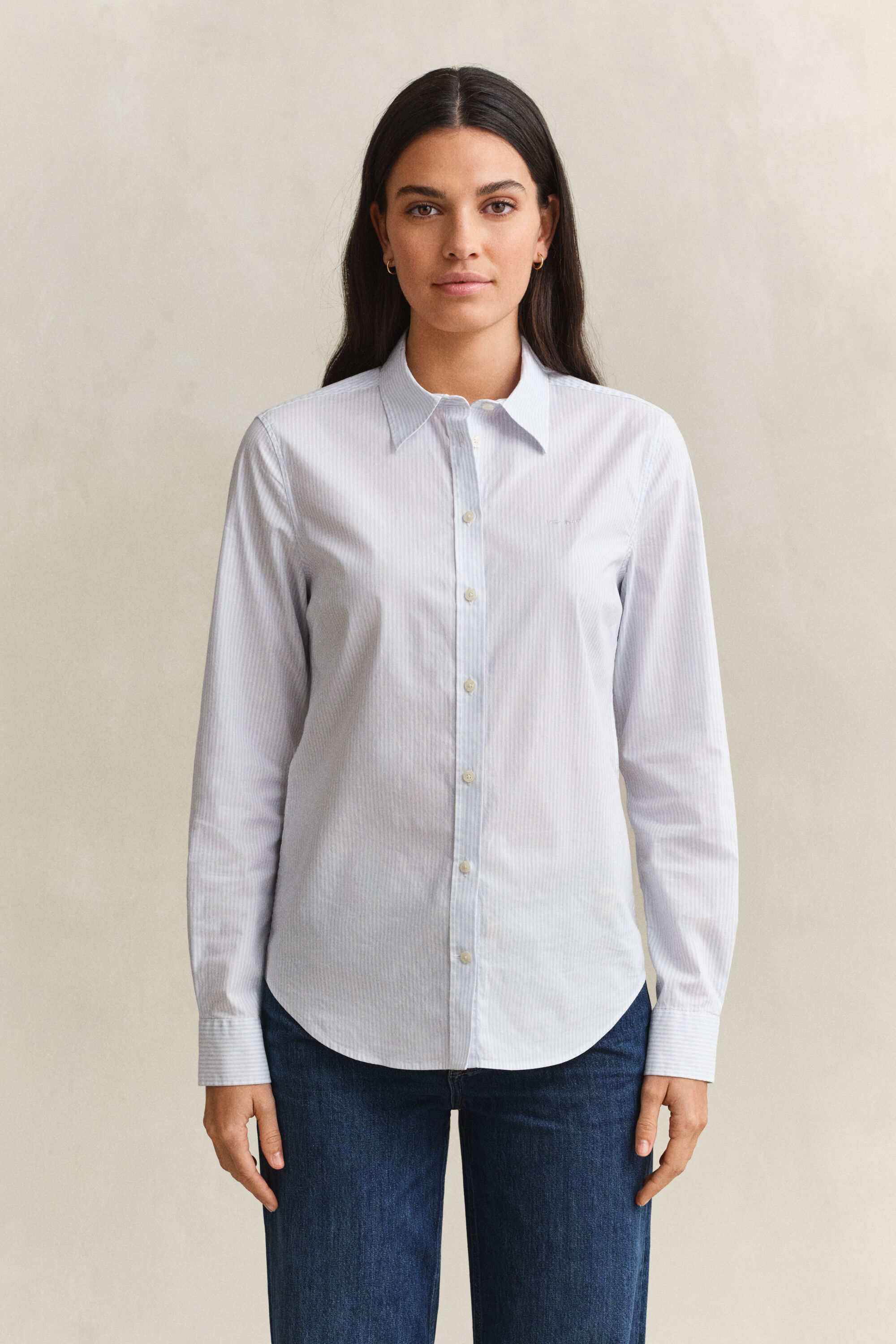 Camicia in popeline a righe
