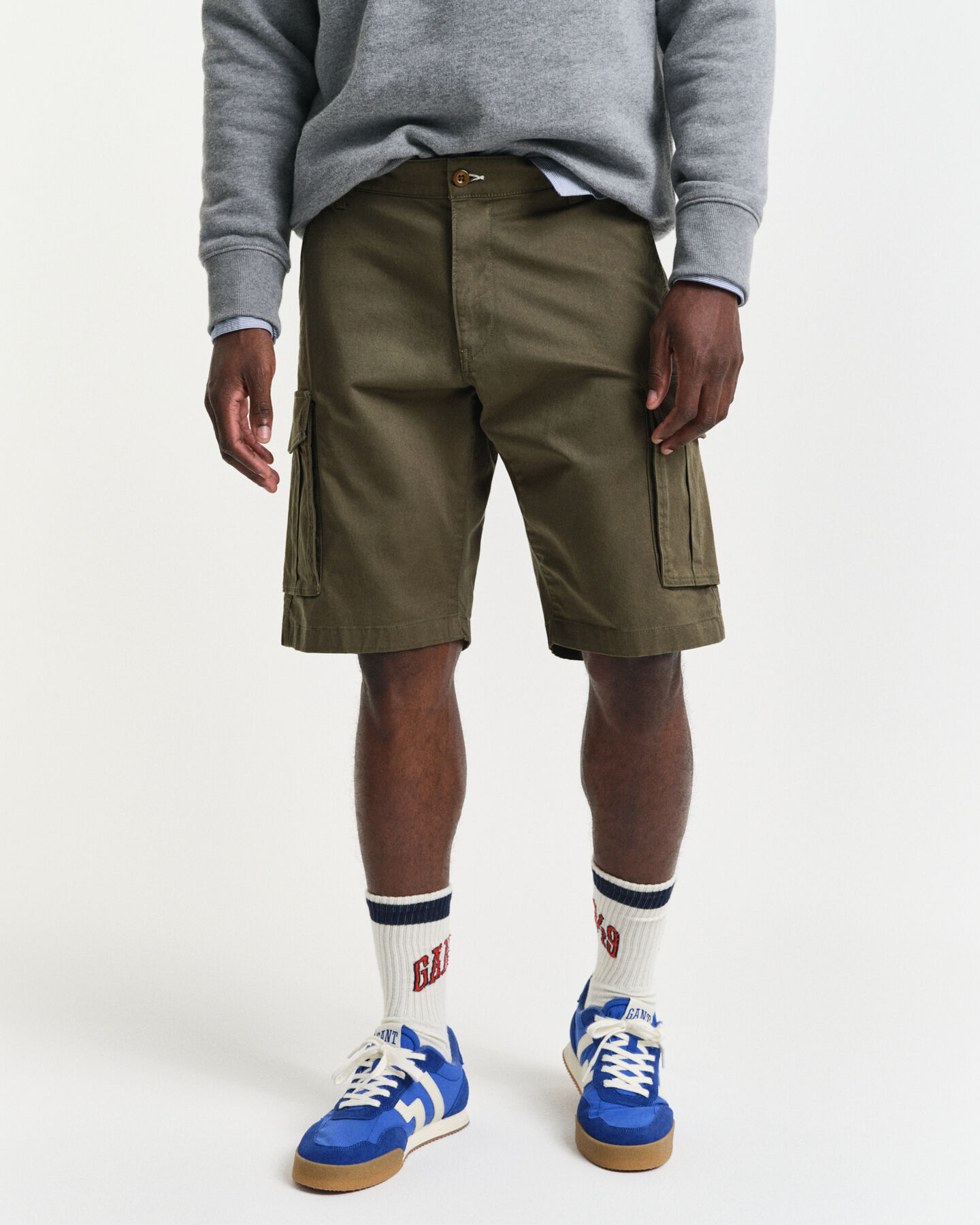Pantaloncini cargo in twill relaxed fit