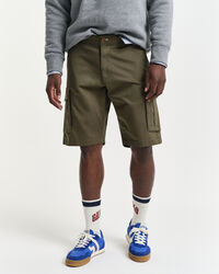 Pantaloncini cargo in twill relaxed fit