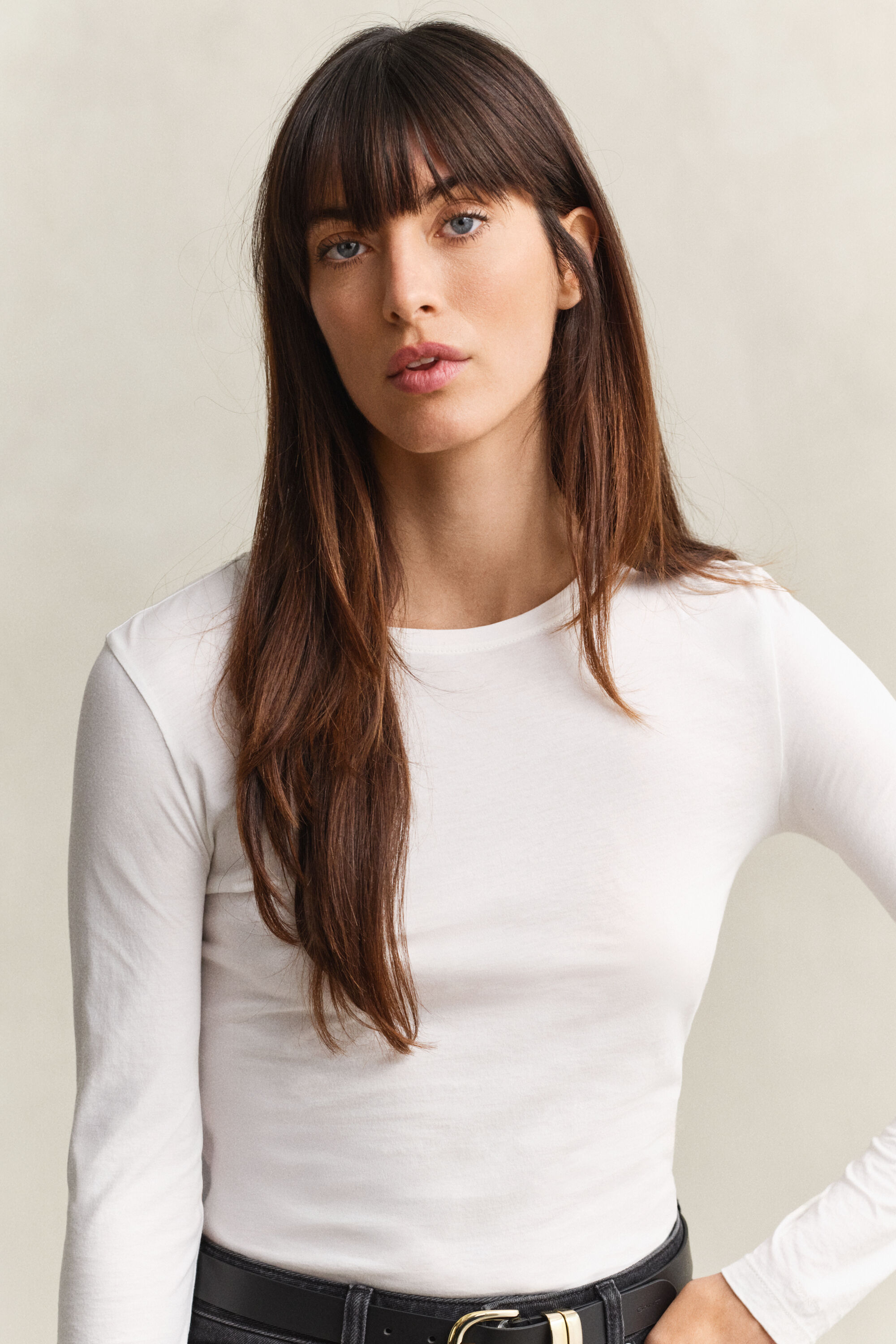 T-shirt a maniche lunghe in cotone leggero