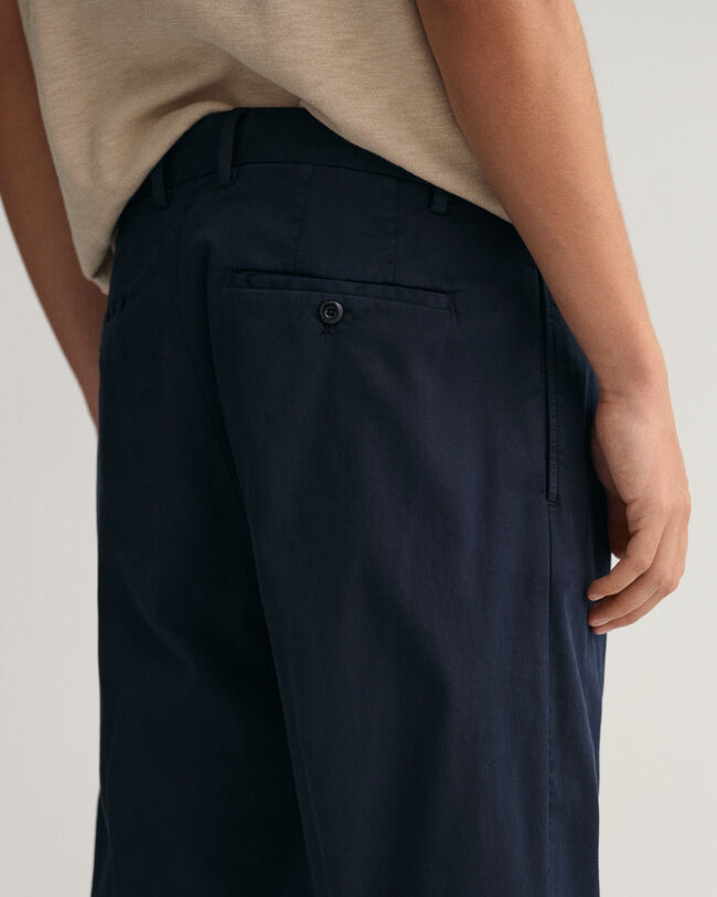 Pantaloni da abito affusolati in cotone relaxed fit