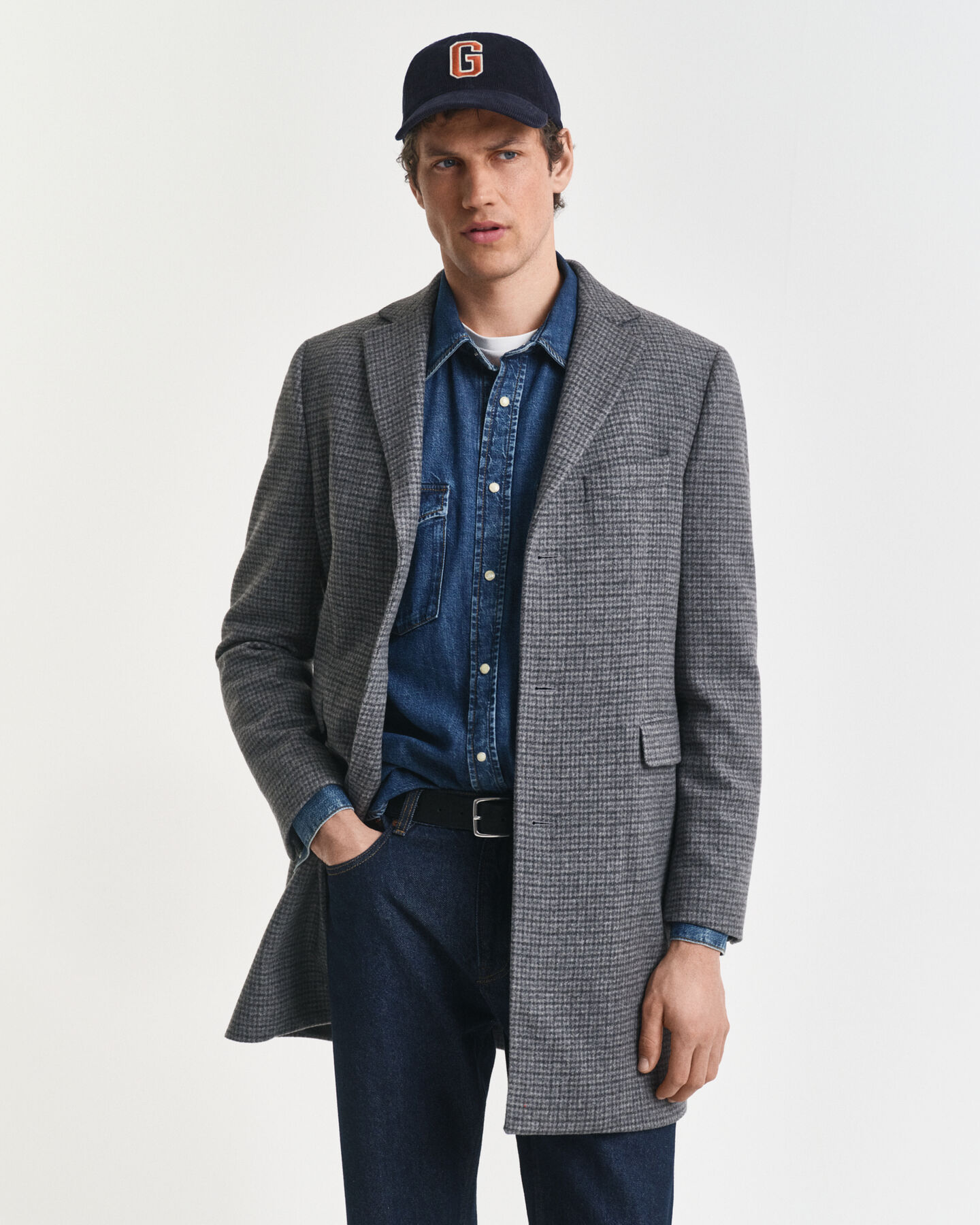 Cappotto in lana bicolore