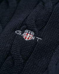 Maglia con zip corta in cotone a trecce Teens