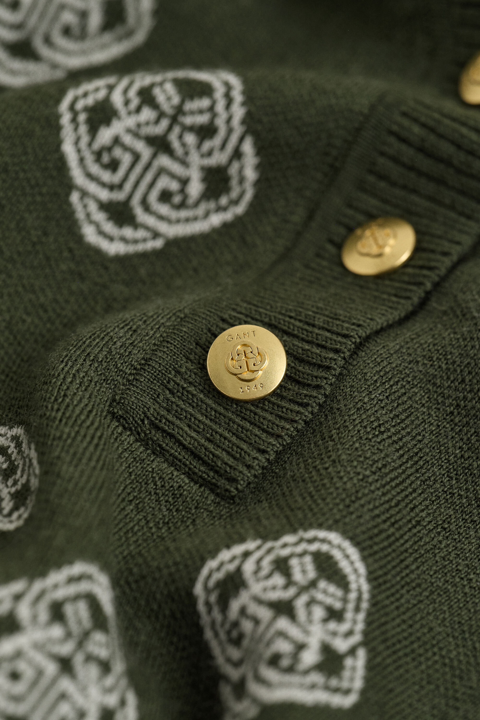 Abito polo in maglia con motivo Monogram