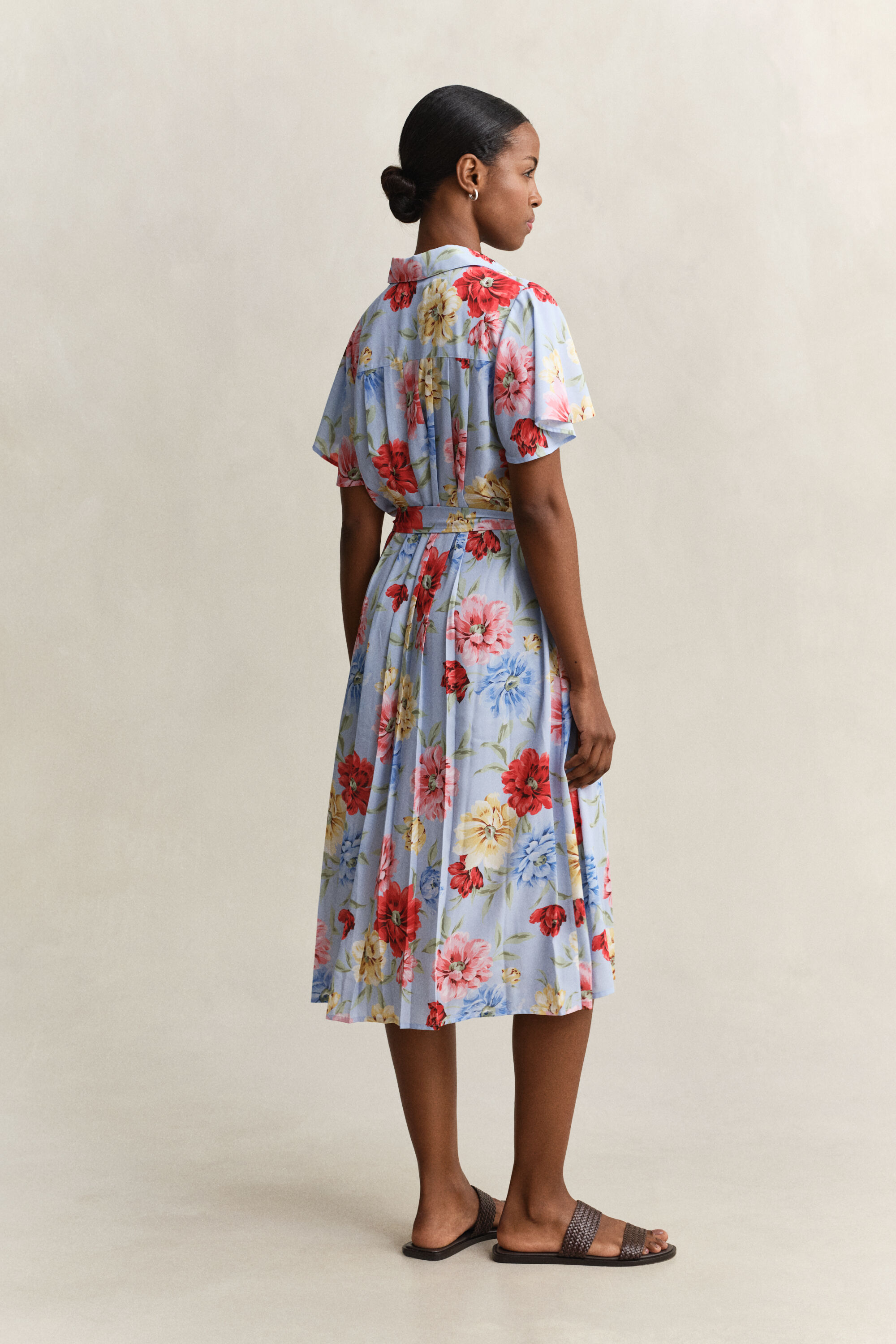 Abito chemisier con stampa floreale