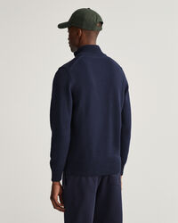 Maglia Casual in cotone con zip corta