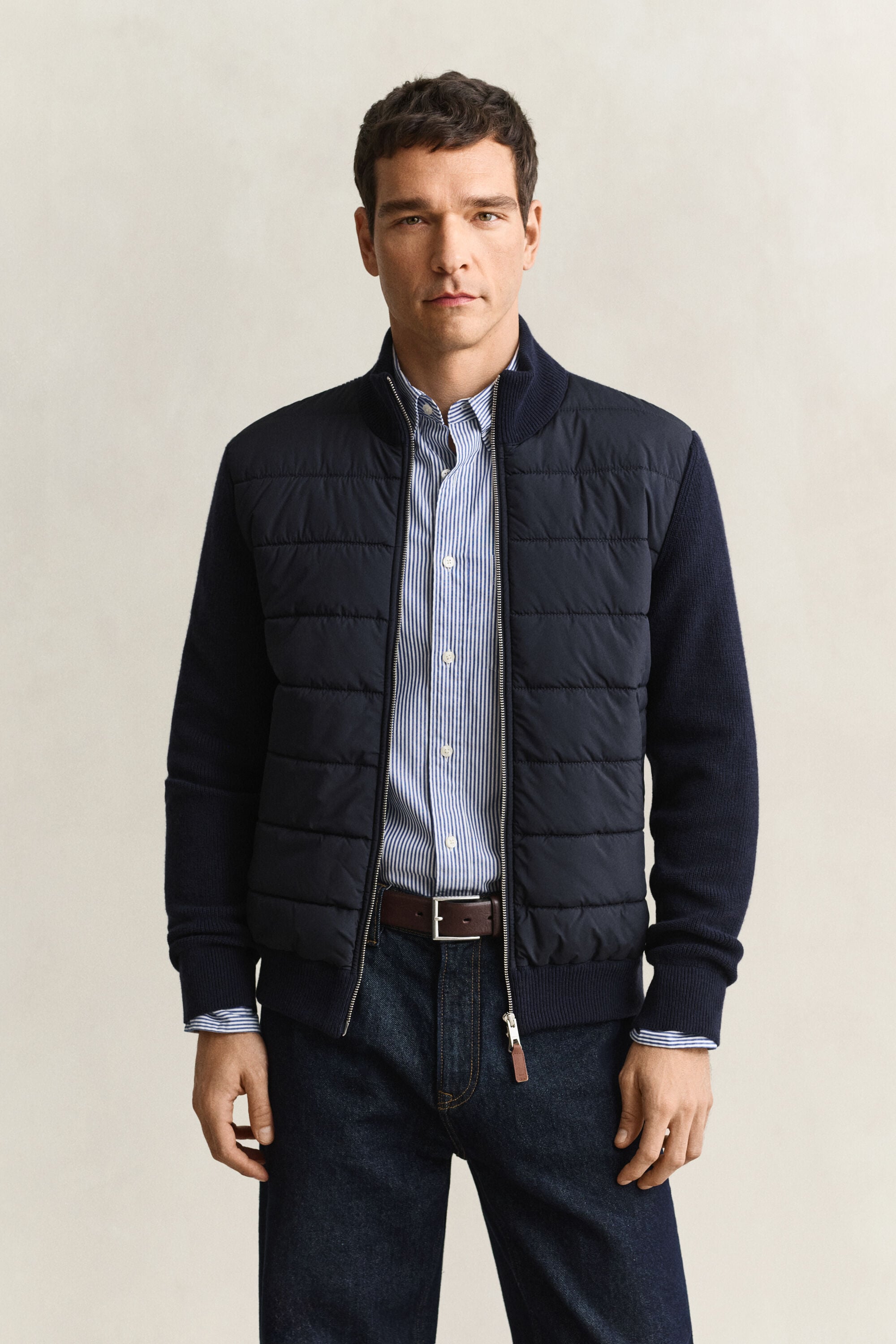 Cardigan con zip Hybrid