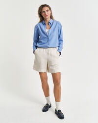 Pantaloncini Pull-on in misto lino relaxed fit