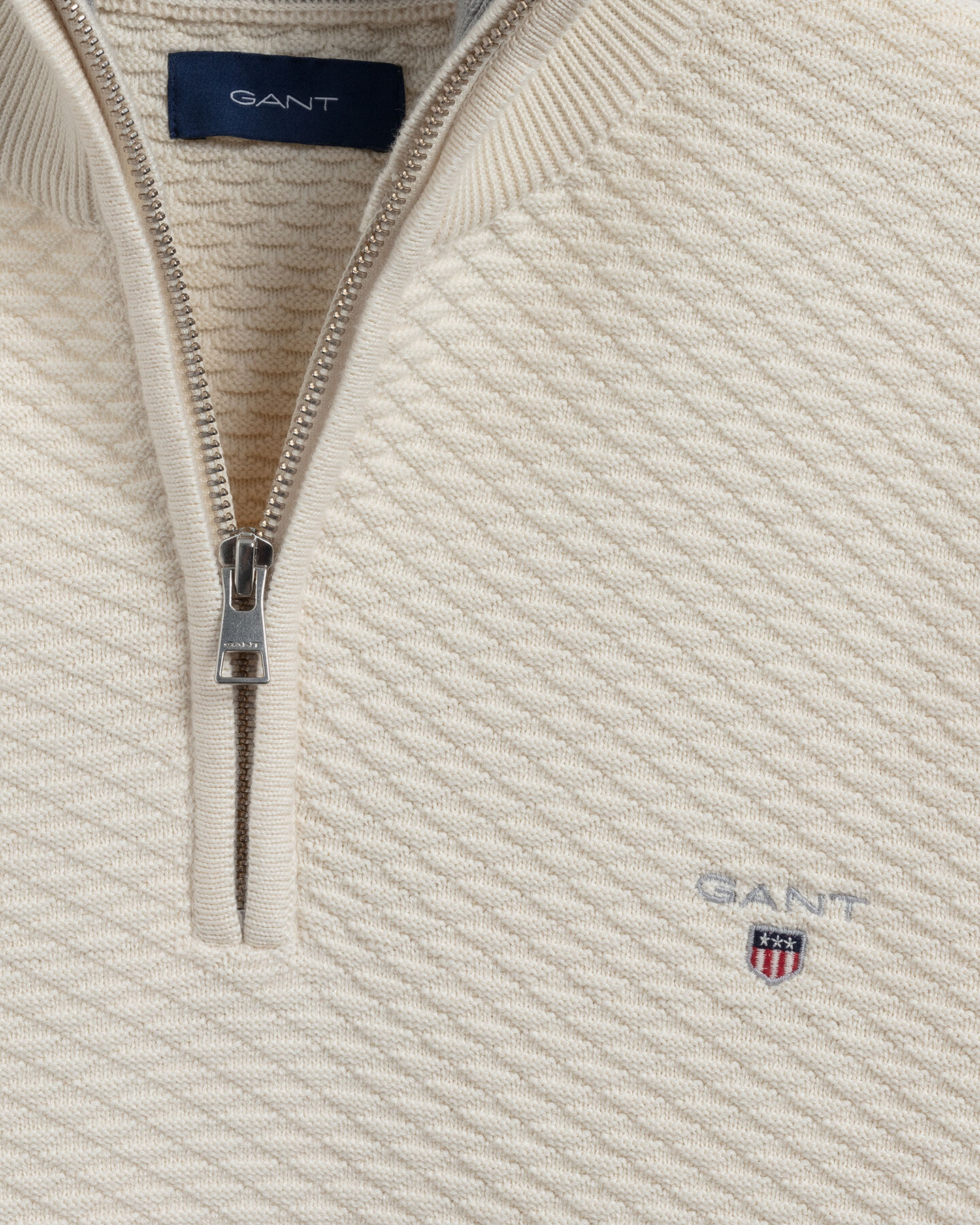 Maglia Triangle Texture con zip corta