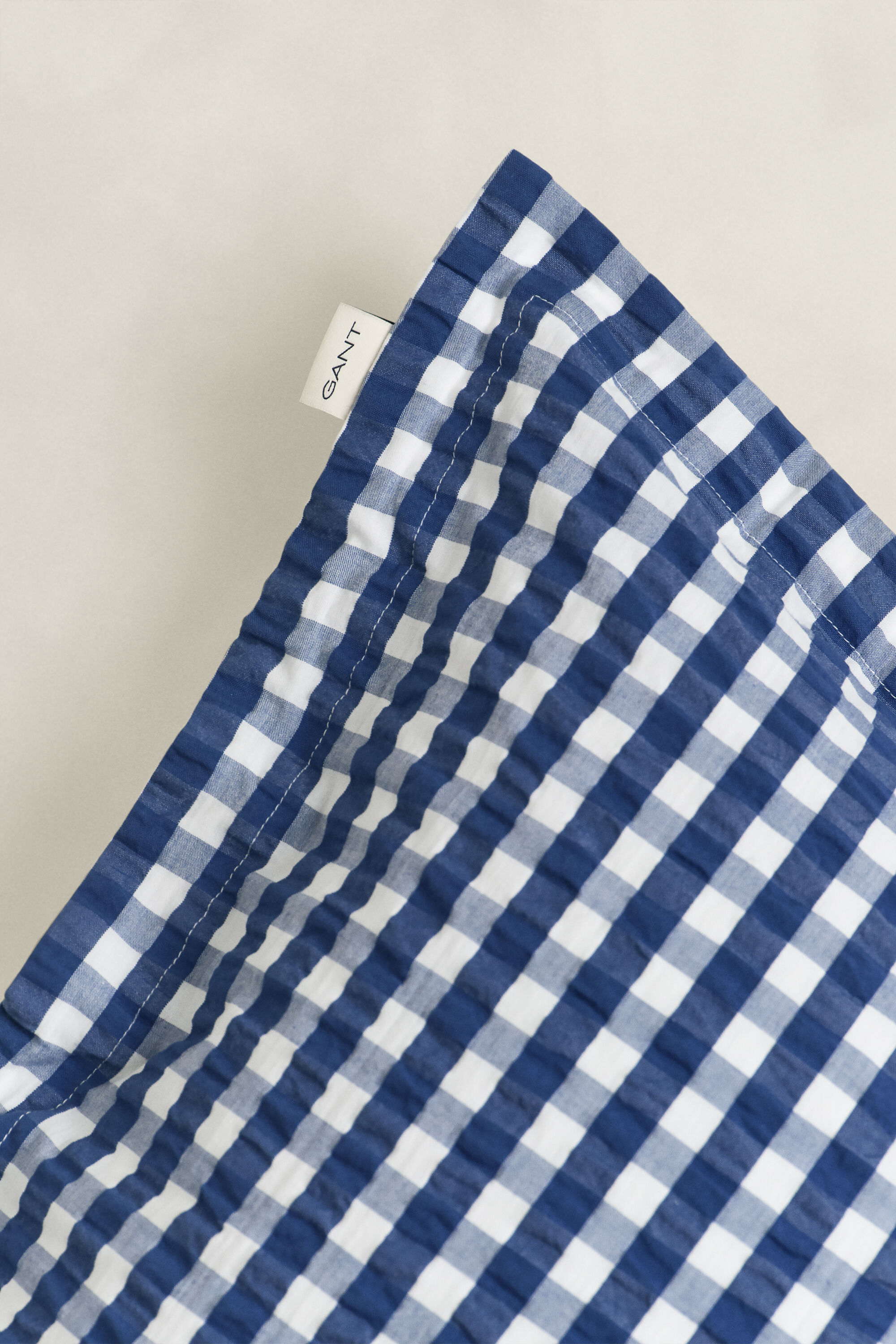 Federa in seersucker a quadri