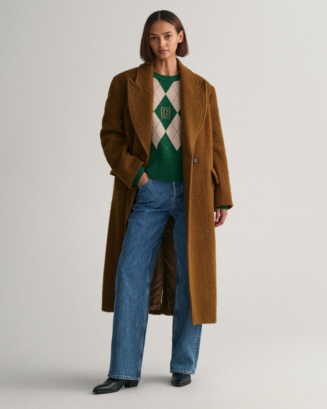 Maglia girocollo Argyle finissima