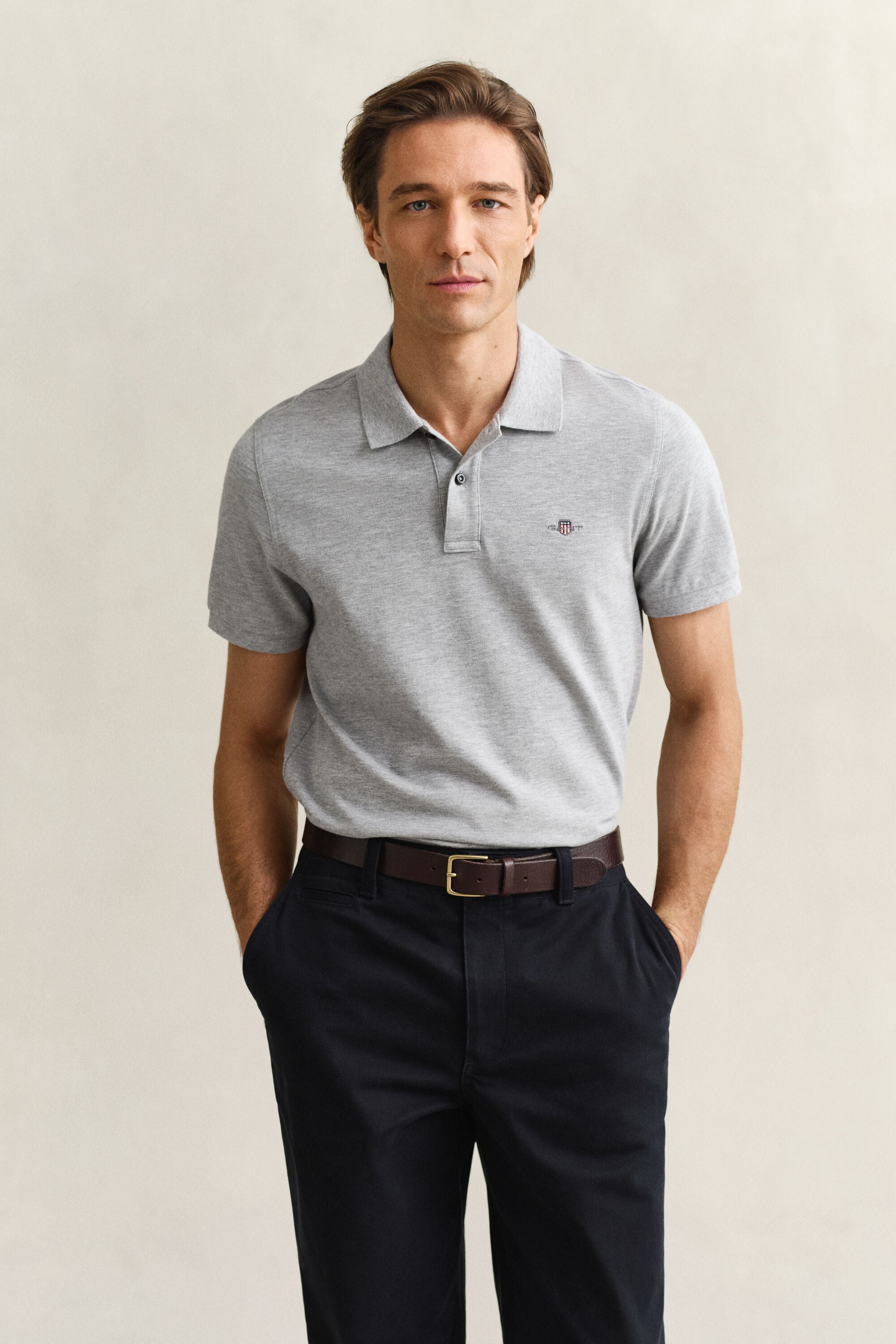Polo Shield in piqué regular fit