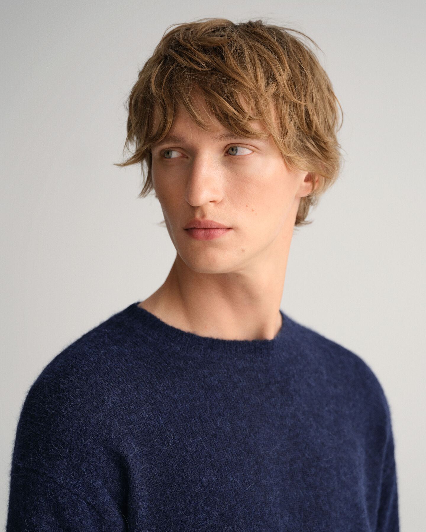 Maglia girocollo in misto lana d&rsquo;alpaca