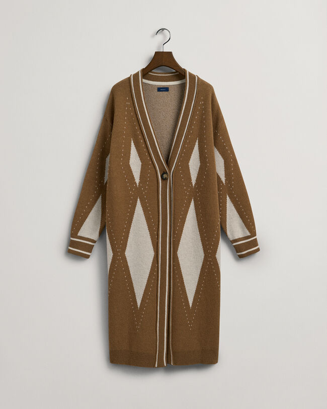 Cardigan lungo Argyle
