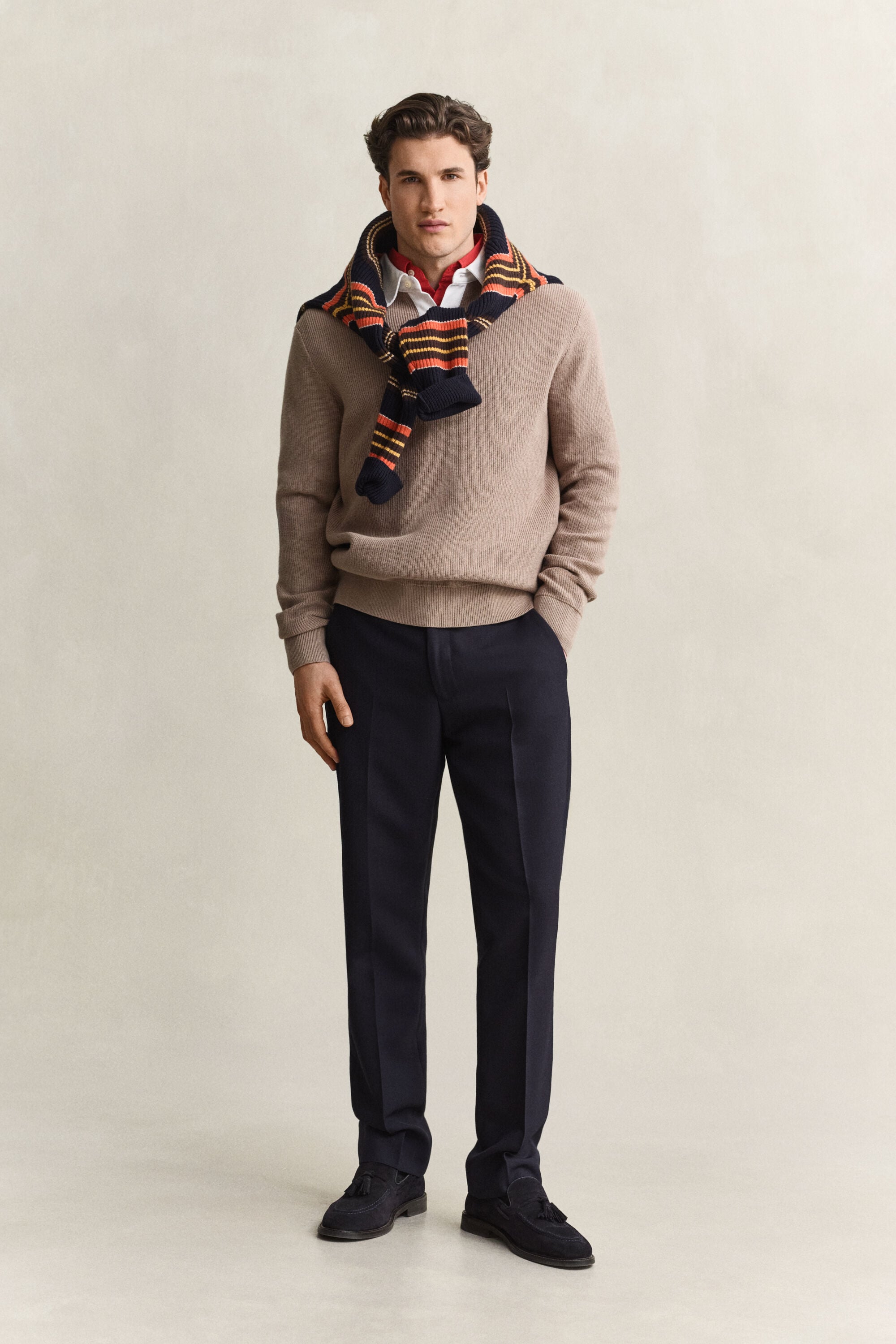 Rugger in cotone e lana merino