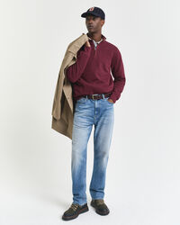 Felpa Sacker Rib con zip corta