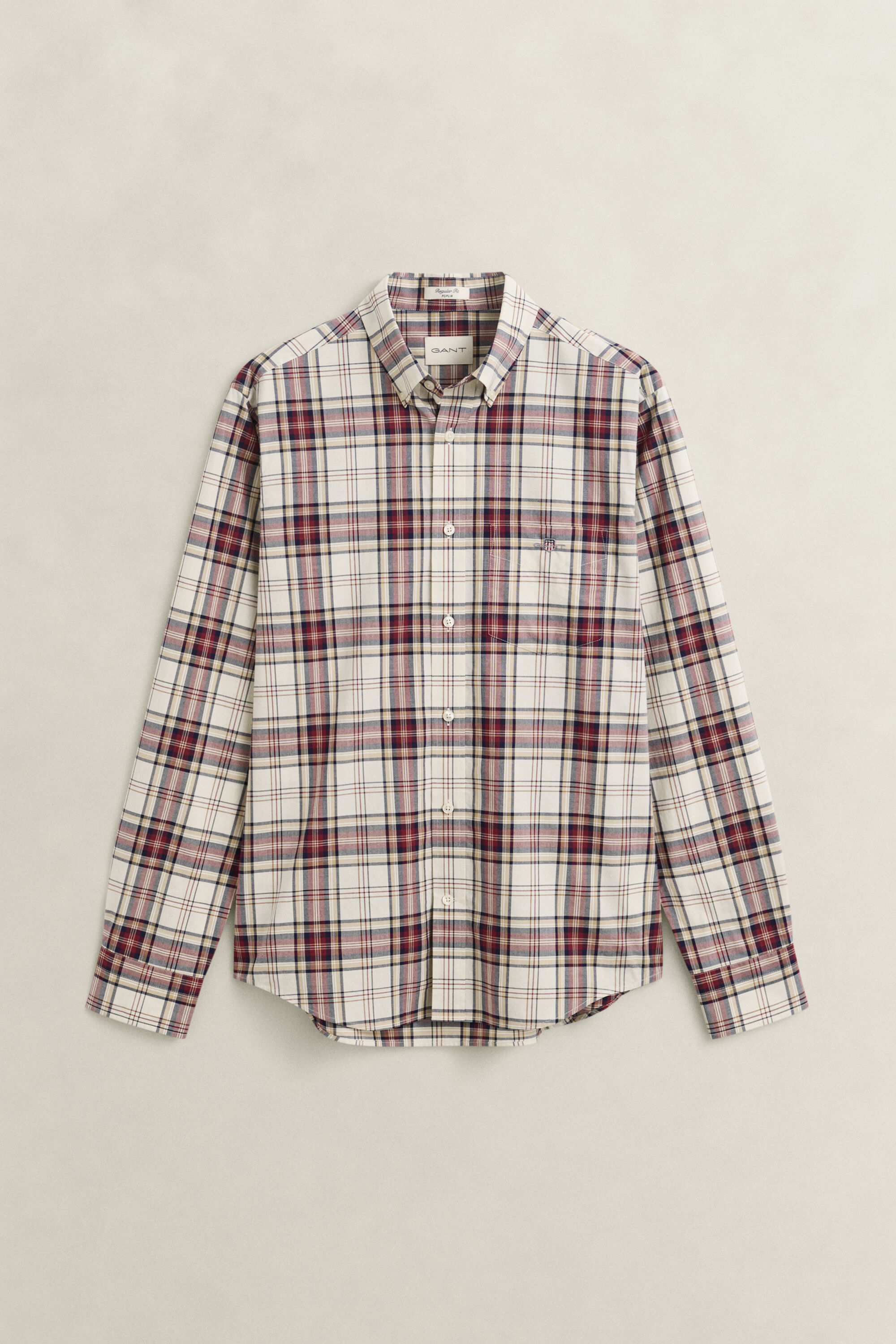 Camicia a quadri in popeline