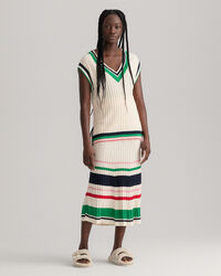 Gilet a coste e righe