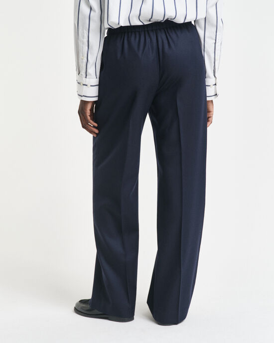 Pantaloni in misto lana pull-on