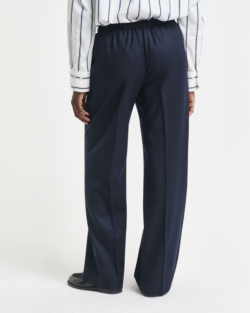 Pantaloni in misto lana pull-on
