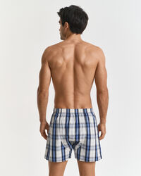 Confezione da 2 paia di boxer a quadri e tinta unita