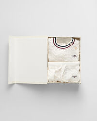 Set regalo maglia e pantaloni con lavorazione a trecce con righe Baby