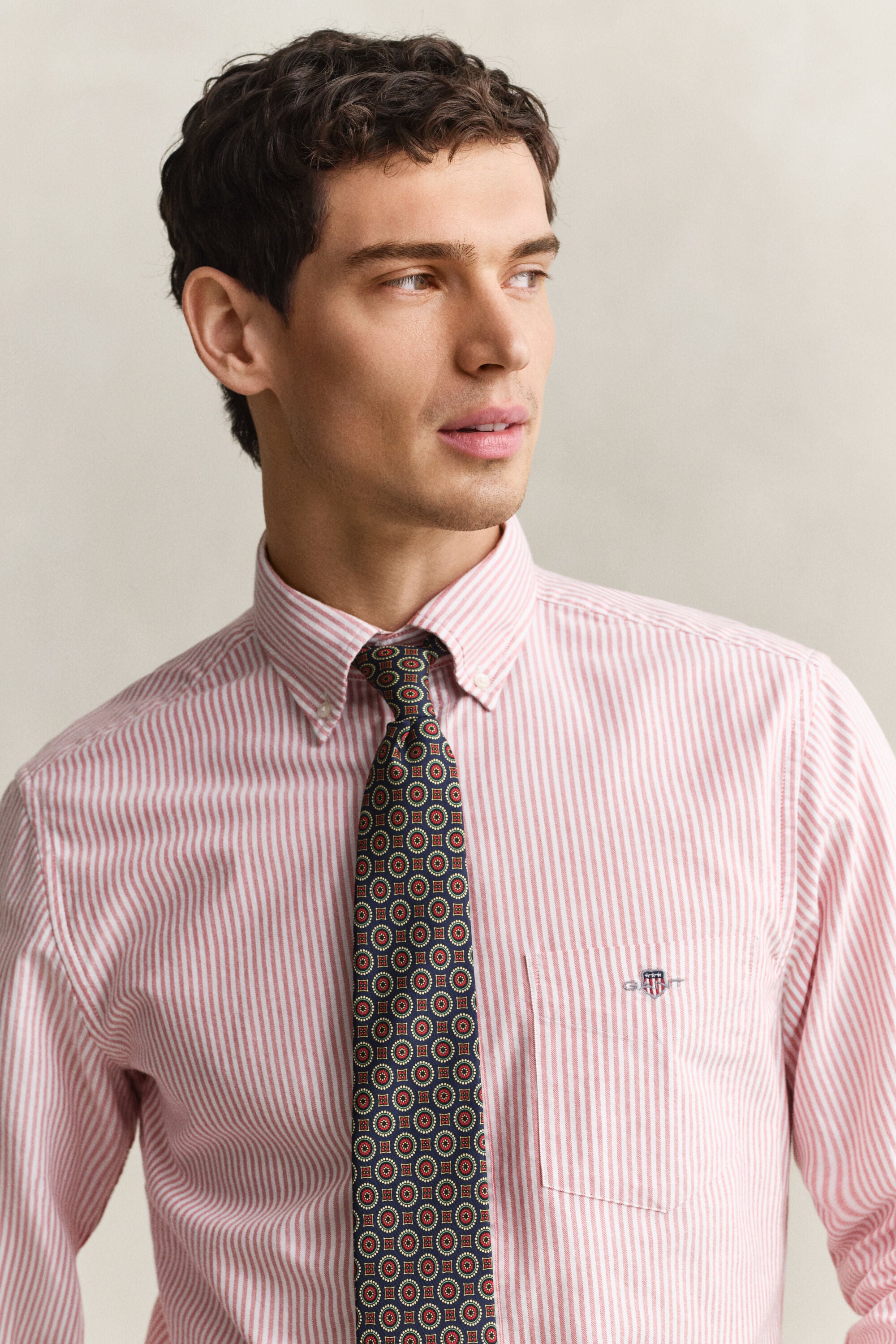 Camicia Oxford classica a righe Banker