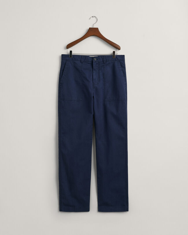Chino in misto cotone-lino regular fit