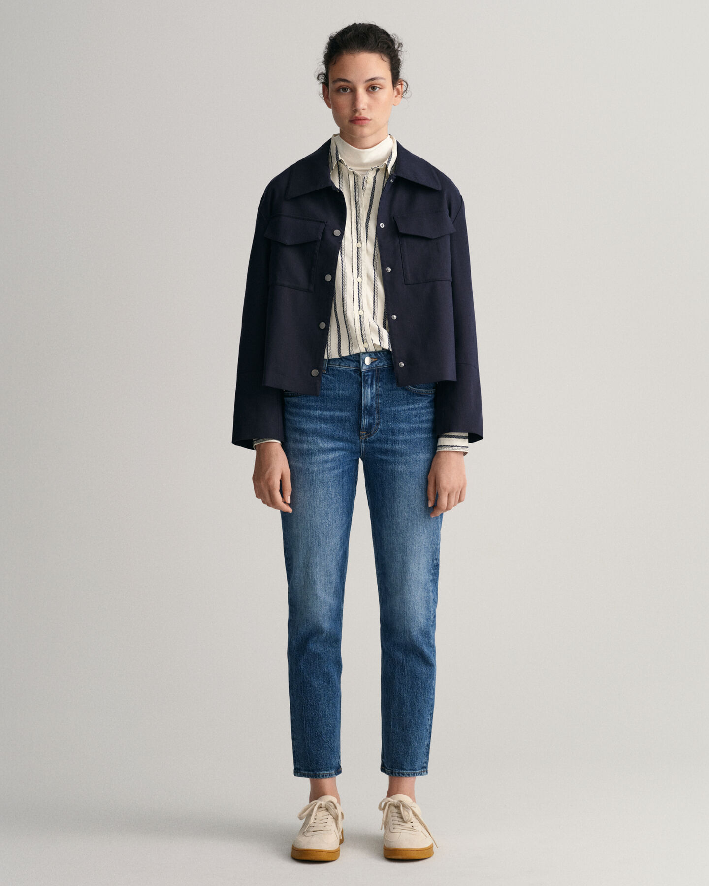 Camicia in voile di cotone Rope regular fit