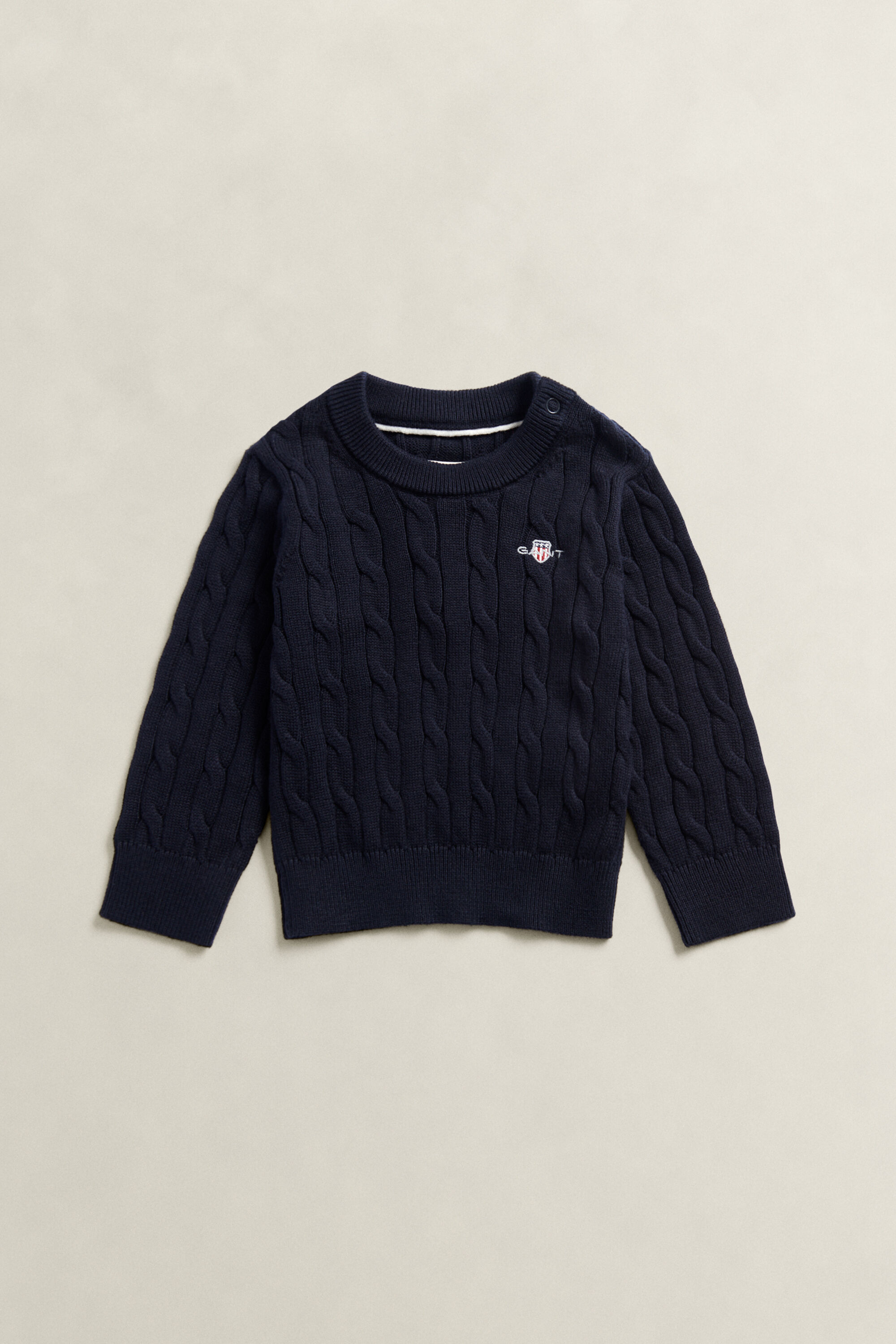 Maglia lavorata in cotone a trecce Shield Boys