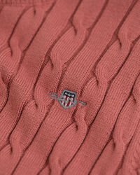 Maglia a maniche corte in cotone elasticizzato a trecce Teen Girls