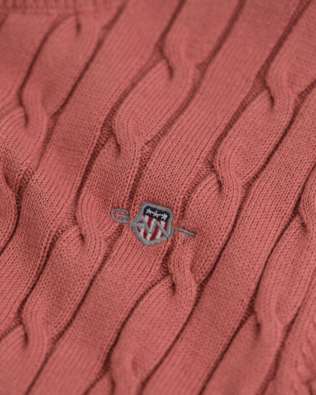 Maglia a maniche corte in cotone elasticizzato a trecce Teen Girls