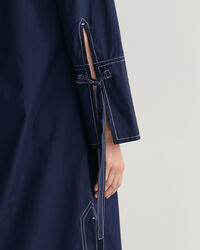 Abito chemisier con cuciture a contrasto