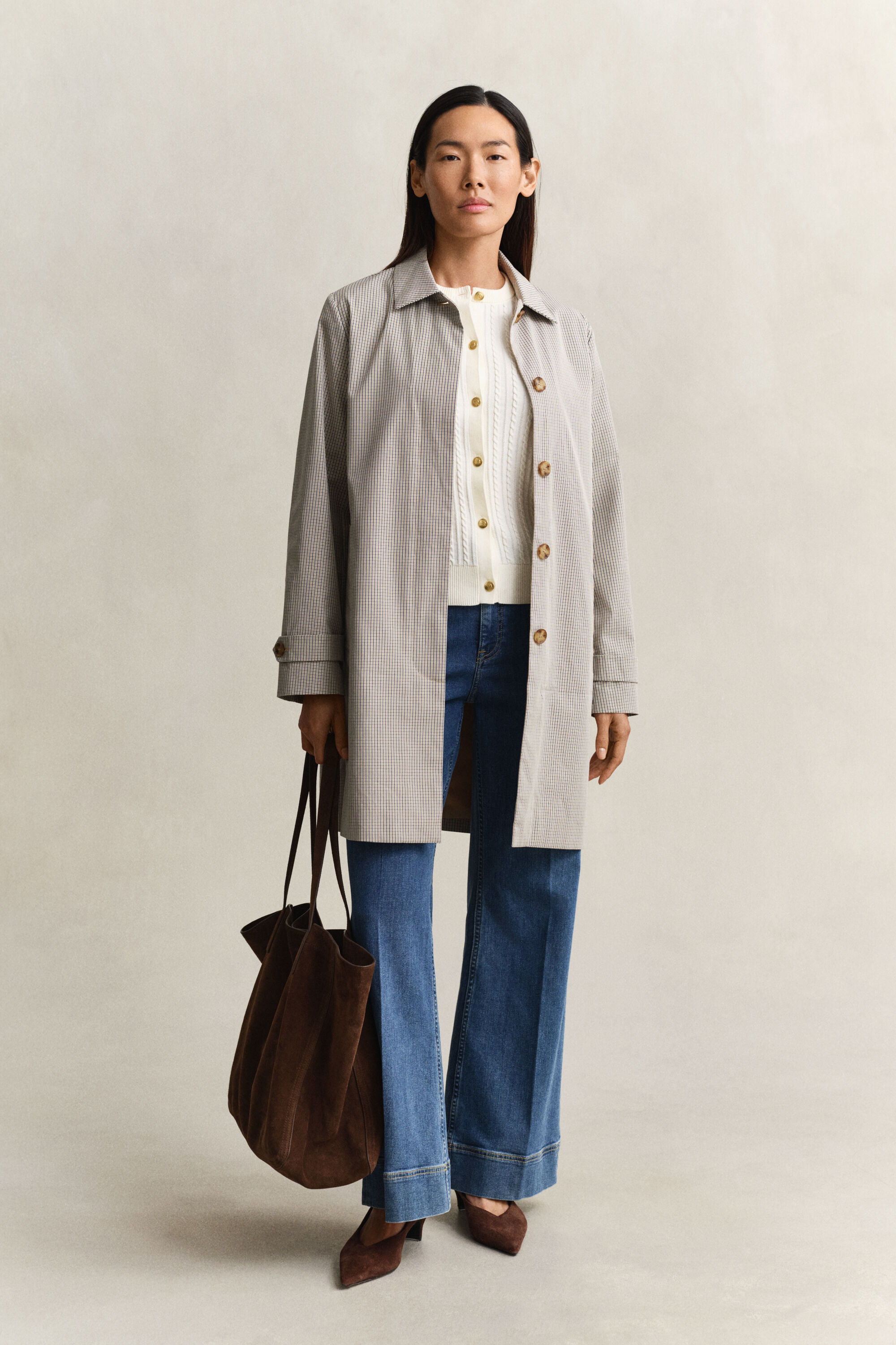 Cardigan in maglia di cotone a trecce