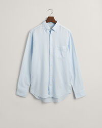 Camicia in lino-cotone testurizzata regular fit