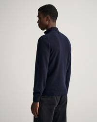 Cardigan con zip in lana d’agnello extrafine