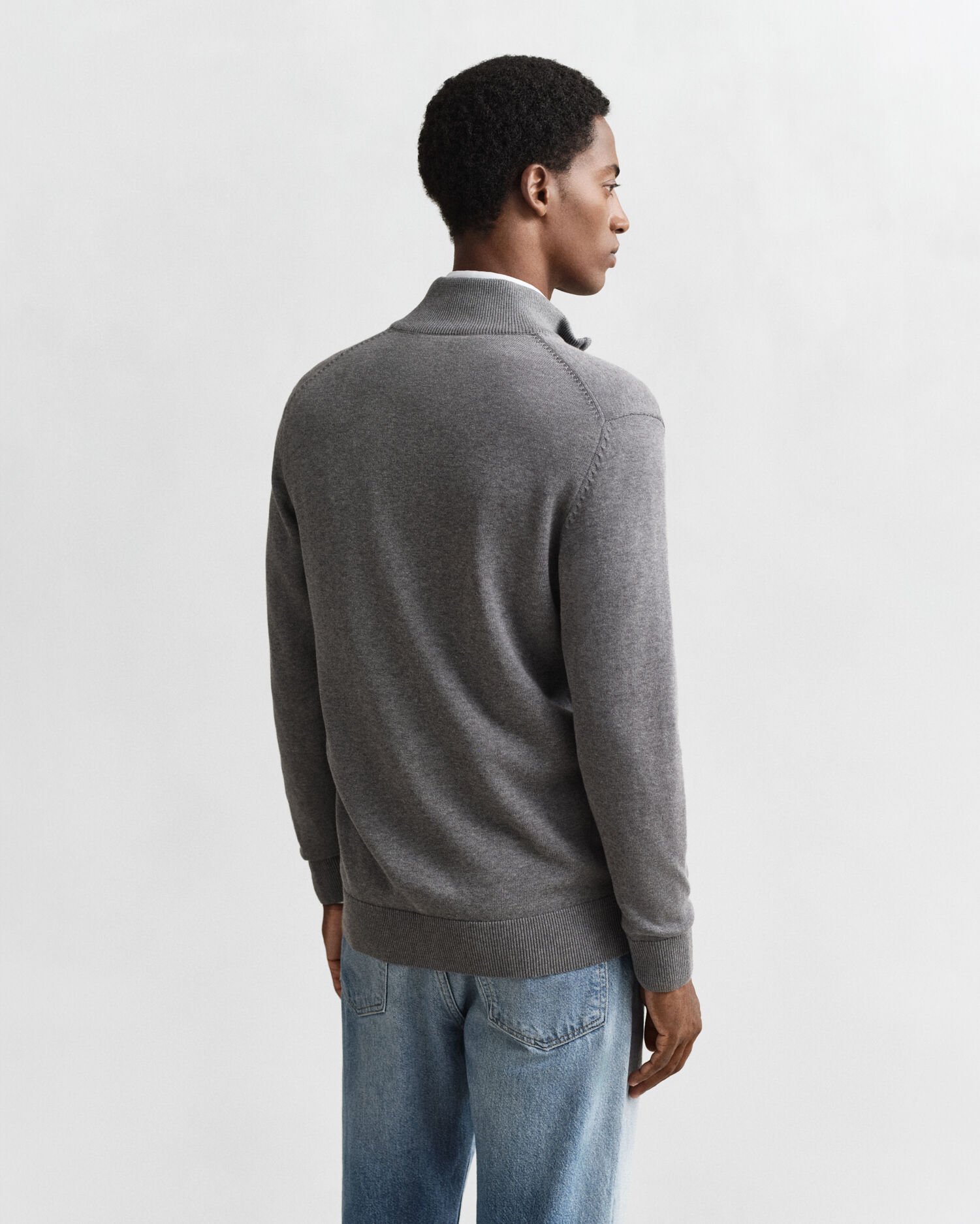 Cardigan in cotone casual con zip