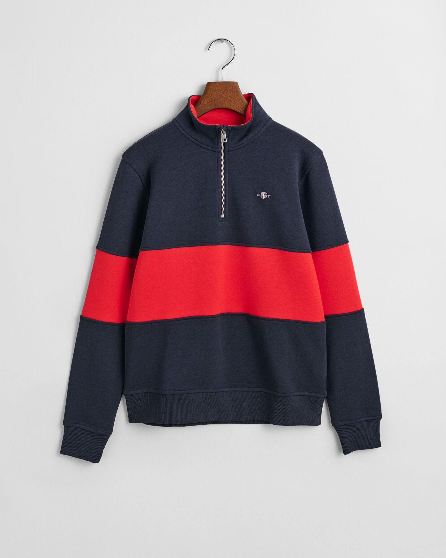 Felpa Shield colour block con zip corta Teens