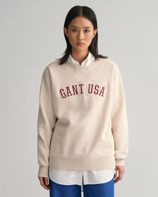 Felpa girocollo GANT USA oversize