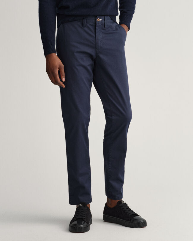Pantaloni chino Hallden in twill slim fit