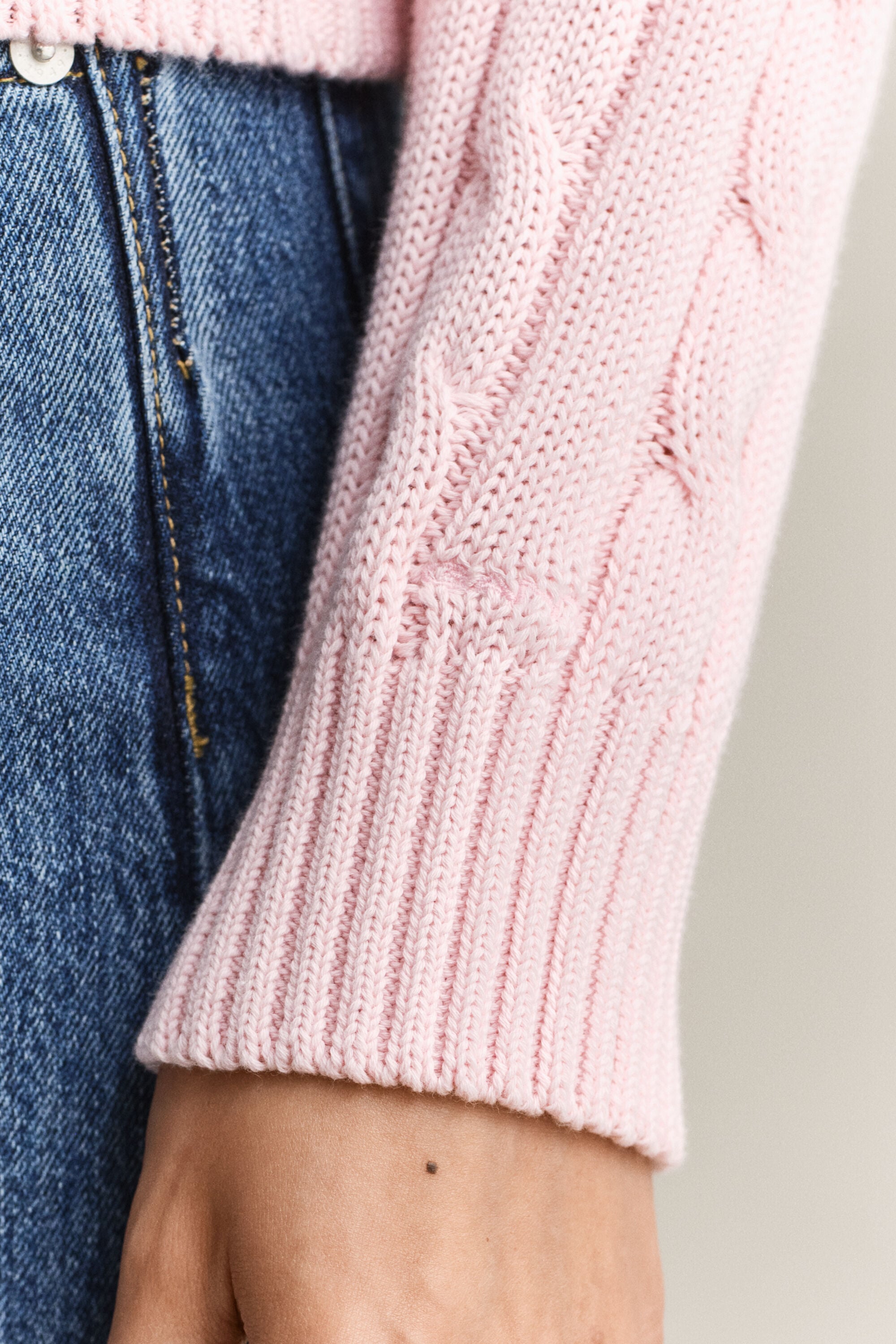 Maglia a trecce in cotone